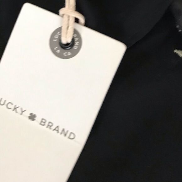 Nwt lucky brand black cold shoulder long sleeve sz S - Picture 5 of 5